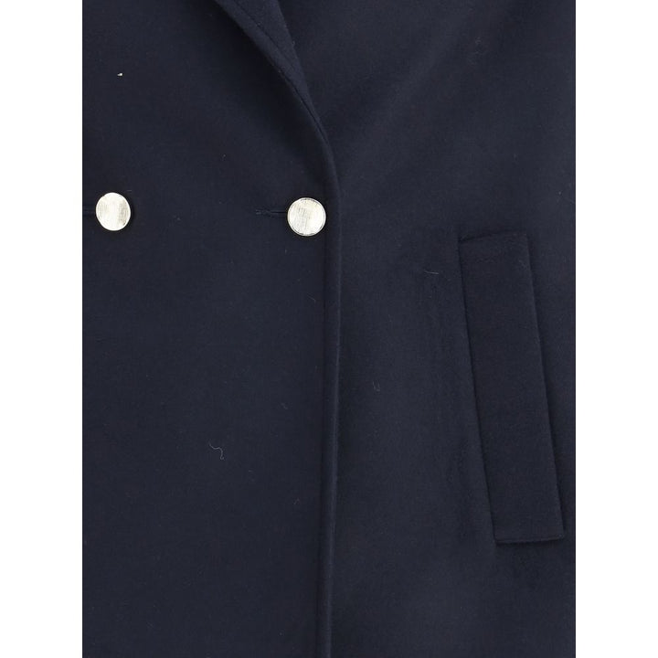 Cruna Blue Fleece Wool Coat by Cruna outlet now on sale