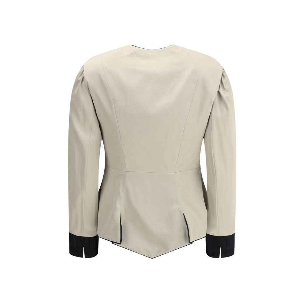 Chloé Silver Silk Coat by Chloé outlet now on sale