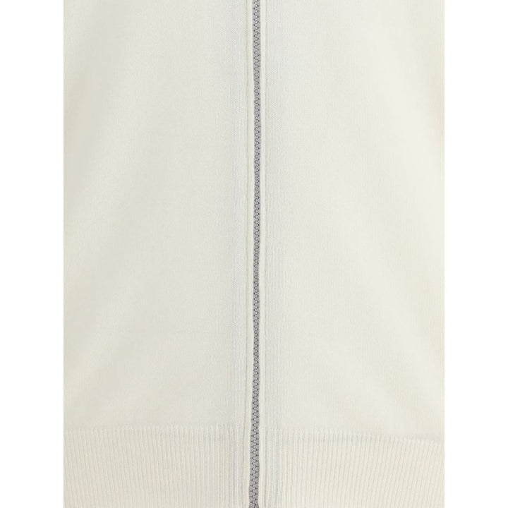 Brunello Cucinelli White Cashmere Cardigan