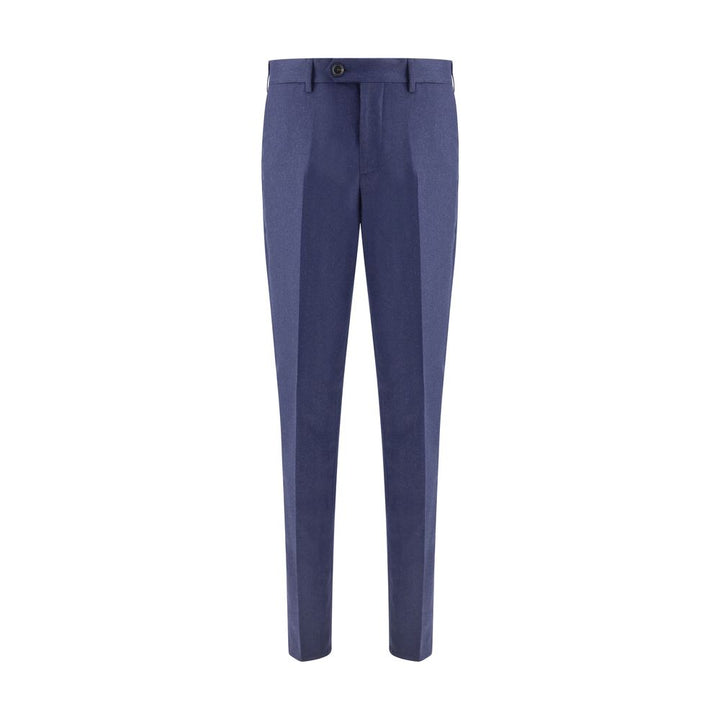 Brunello Cucinelli Blue Fleece Wool Pants