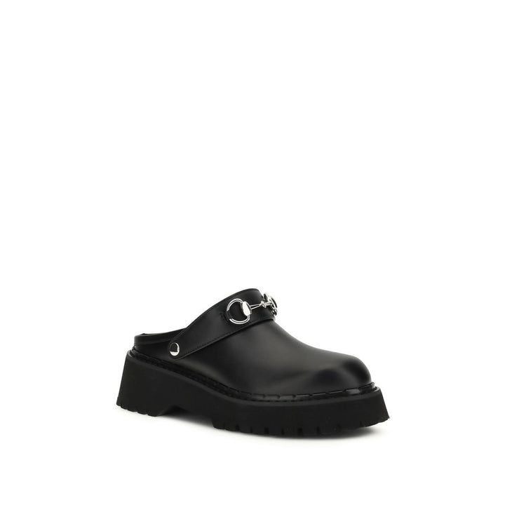 Gucci Black Leather Mules