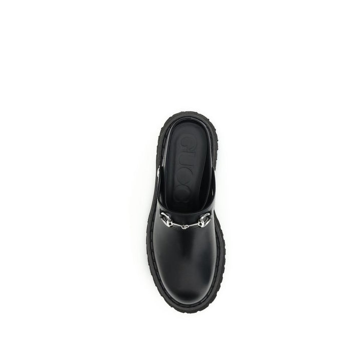Gucci Black Leather Mules
