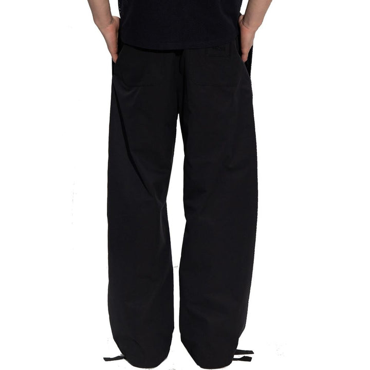 Versace Black Cotton Casual Pants