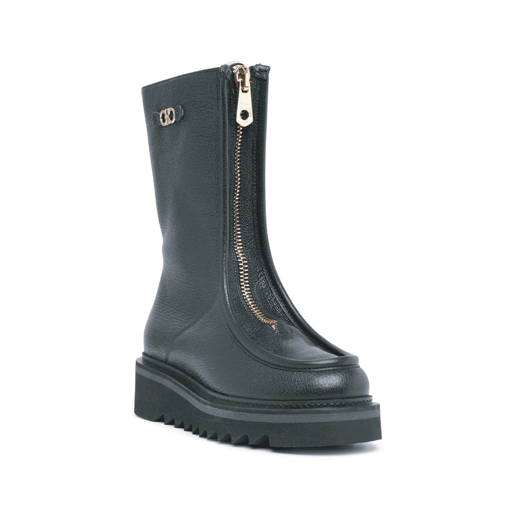 Salvatore Ferragamo Black Calfskin Boots