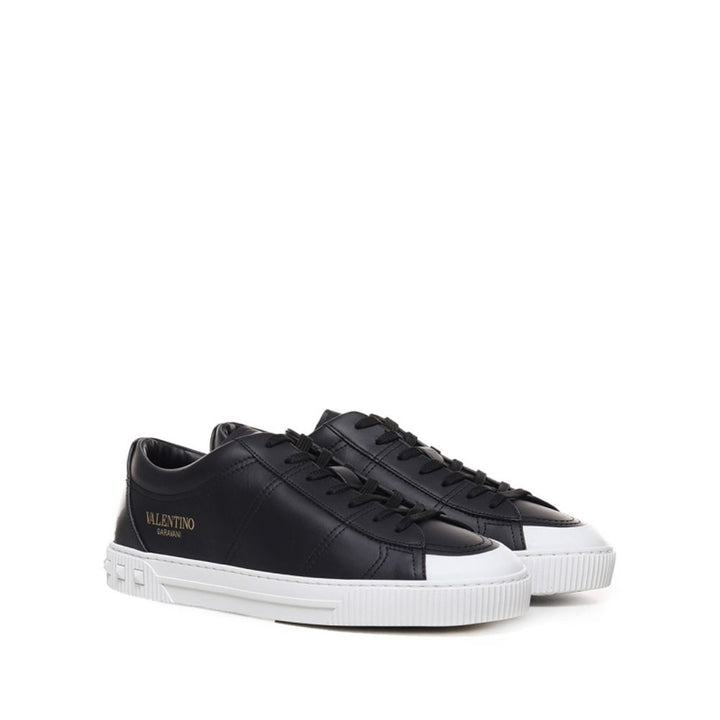 Valentino Garavani Black Calfskin Low Top Sneakers