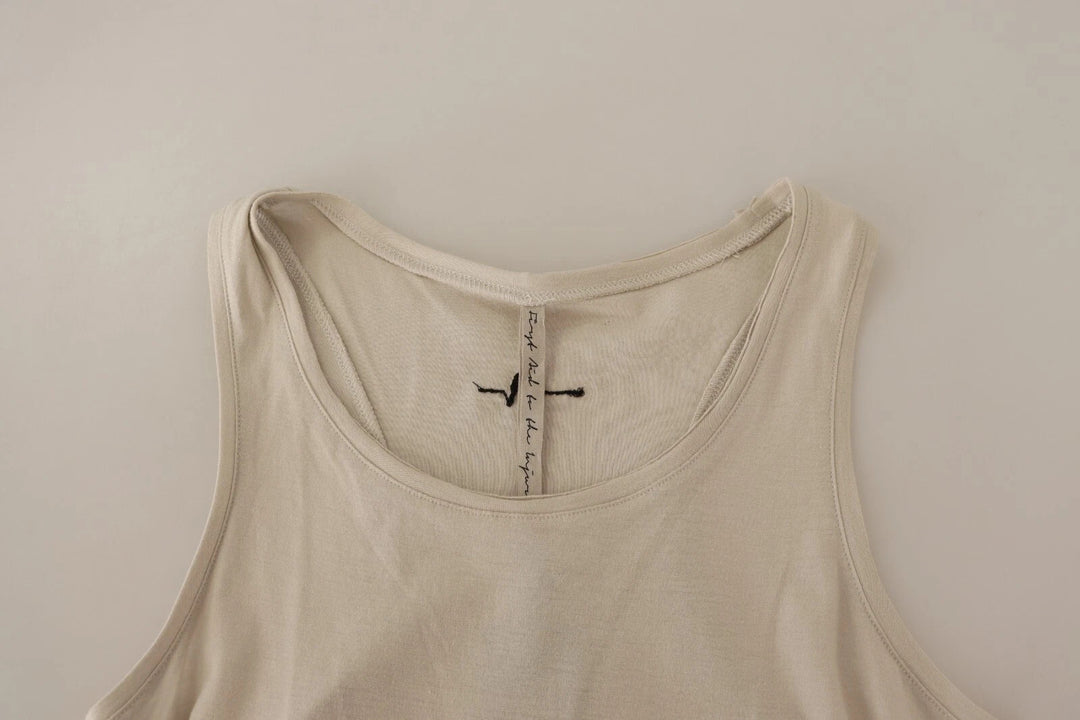 Max Mara Sample Sale Max Mara Light Gray 100% Cotton Sleeveless Razor Back Tank Top - | Designer outlet