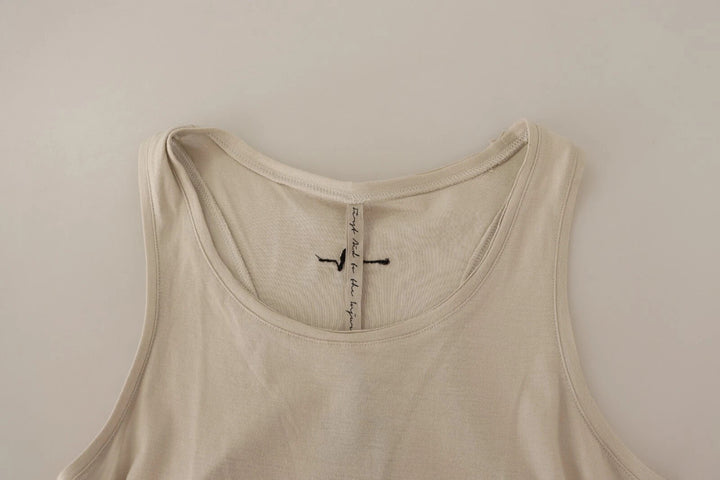 Max Mara Sample Sale Max Mara Light Gray 100% Cotton Sleeveless Razor Back Tank Top - | Designer outlet