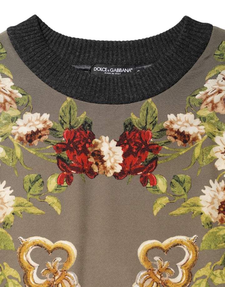 Dolce &amp; Gabbana Sample Sale Dolce &amp; Gabbana Enchanted Sicily Silk Crewneck Blouse Sweater - | Designer outlet