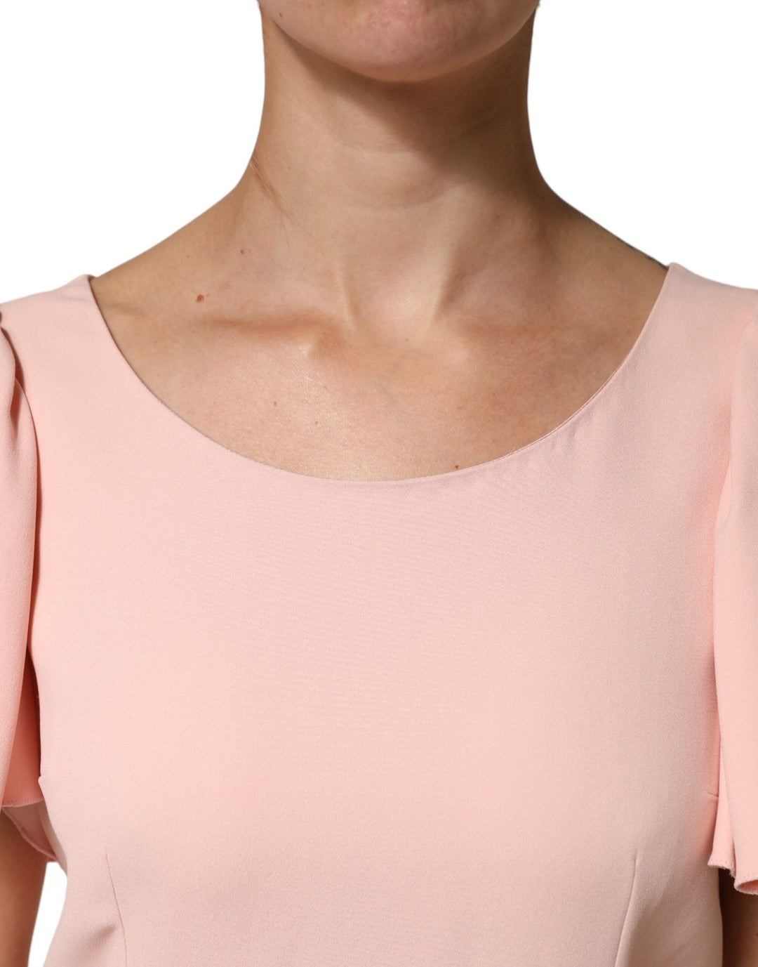 Dolce &amp; Gabbana Sample Sale Dolce &amp; Gabbana Pink Short Sleeves Round Neck Blouse Top - | Designer outlet