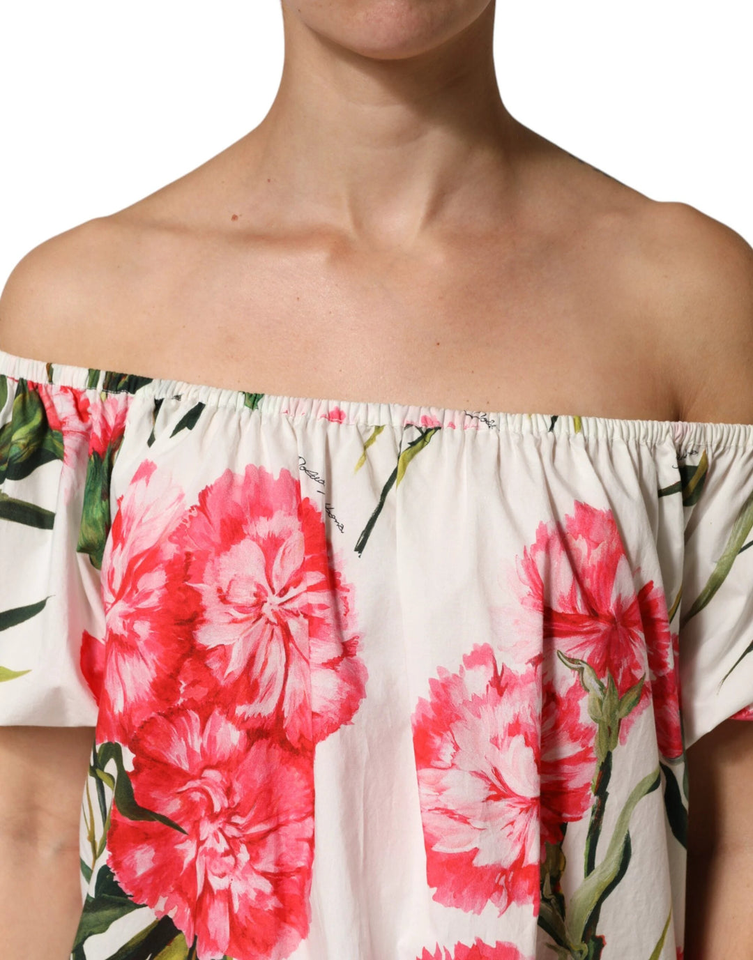 Dolce &amp; Gabbana Multicolor Floral Off Shoulder Blouse Top