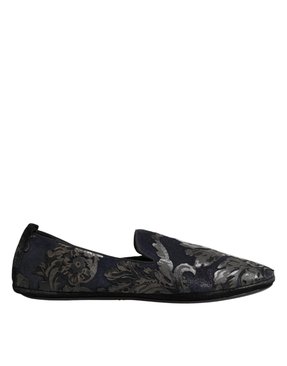 Dolce & Gabbana Black Jacquard Leather Slip On Loafers Shoes by Dolce & Gabbana outlet now on sale