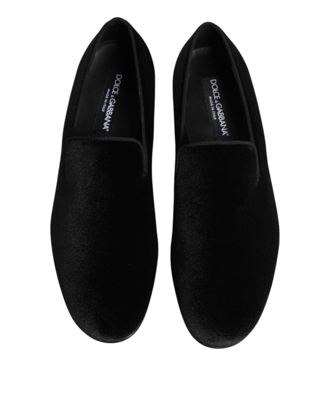 Dolce & Gabbana Black Leather Suede Slip On Loafers Dress Shoes by Dolce & Gabbana outlet now on sale