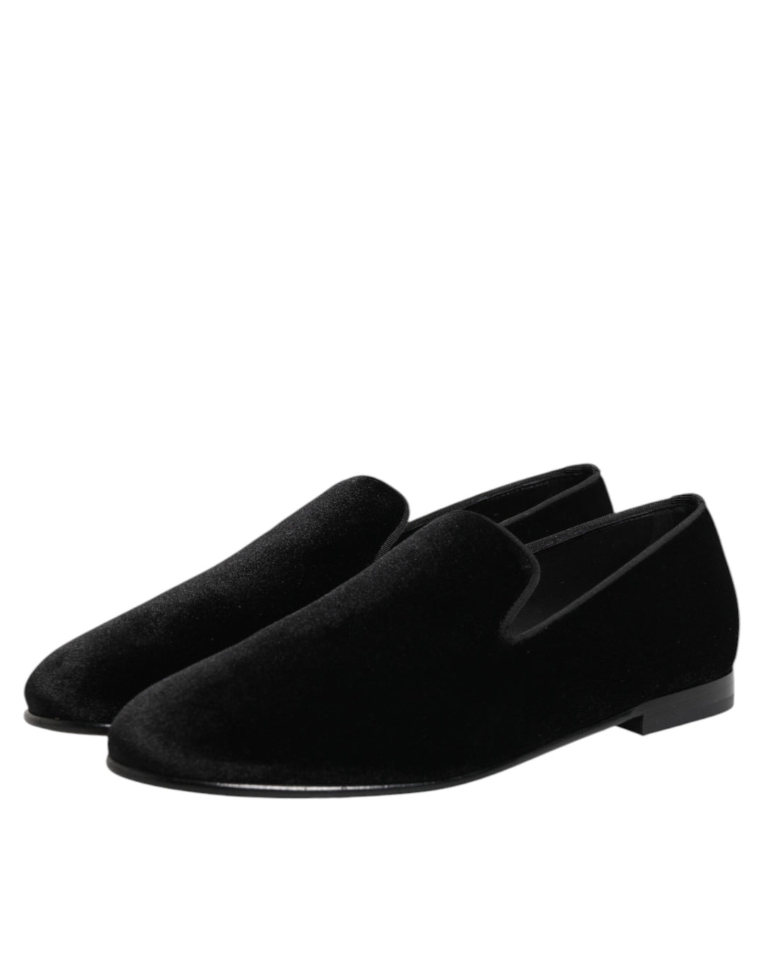Dolce & Gabbana Black Leather Suede Slip On Loafers Dress Shoes by Dolce & Gabbana outlet now on sale