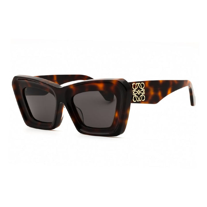 Loewe Sunglasses Butterfly Full Rim, Dark Havana Frame and Smoke Lens LW40145F52A