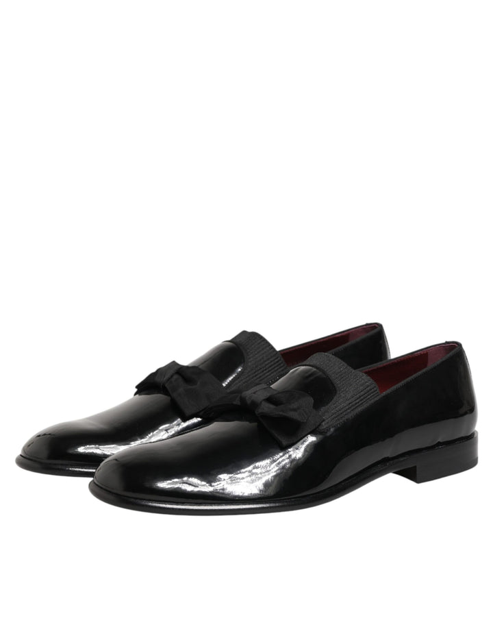 Dolce & Gabbana Black Leather Slip On Dress Men Loafers Shoes by Dolce & Gabbana outlet now on sale