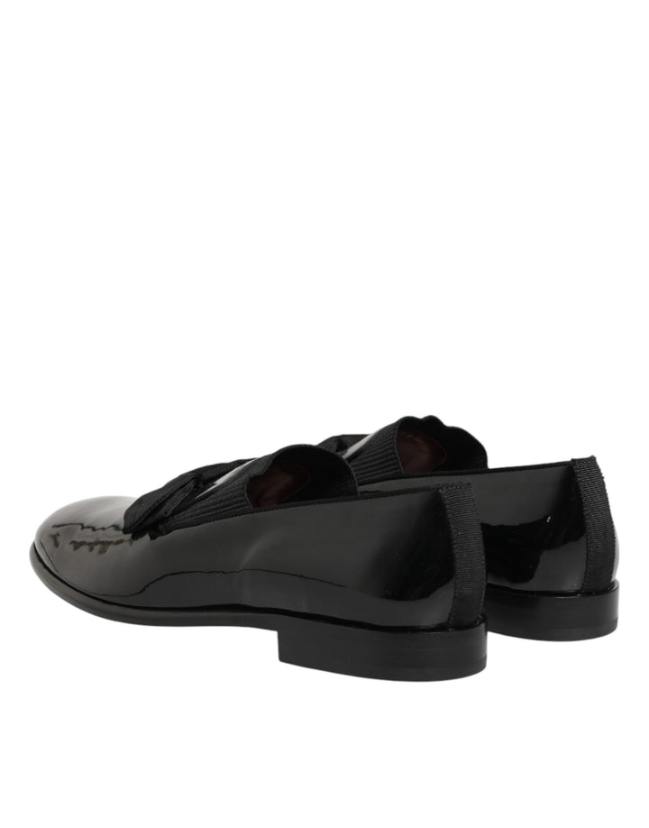 Dolce & Gabbana Black Leather Slip On Dress Men Loafers Shoes by Dolce & Gabbana outlet now on sale