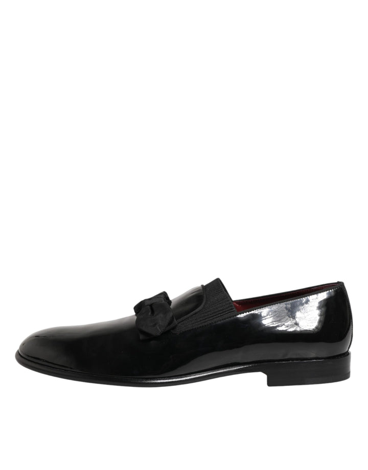 Dolce & Gabbana Black Leather Slip On Dress Men Loafers Shoes by Dolce & Gabbana outlet now on sale