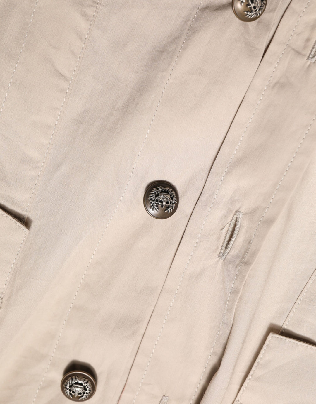 Dolce &amp; Gabbana Beige Collared Long Sleeve Cotton Shirt Top by Dolce &amp; Gabbana outlet now on sale