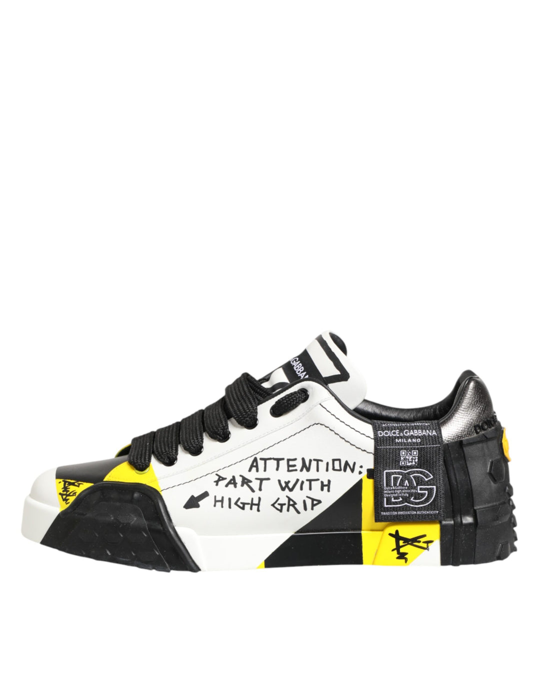 Dolce &amp; Gabbana Sample Sale Dolce &amp; Gabbana Multicolor Leather Graffiti Low Top Sneakers Shoes - | Designer outlet
