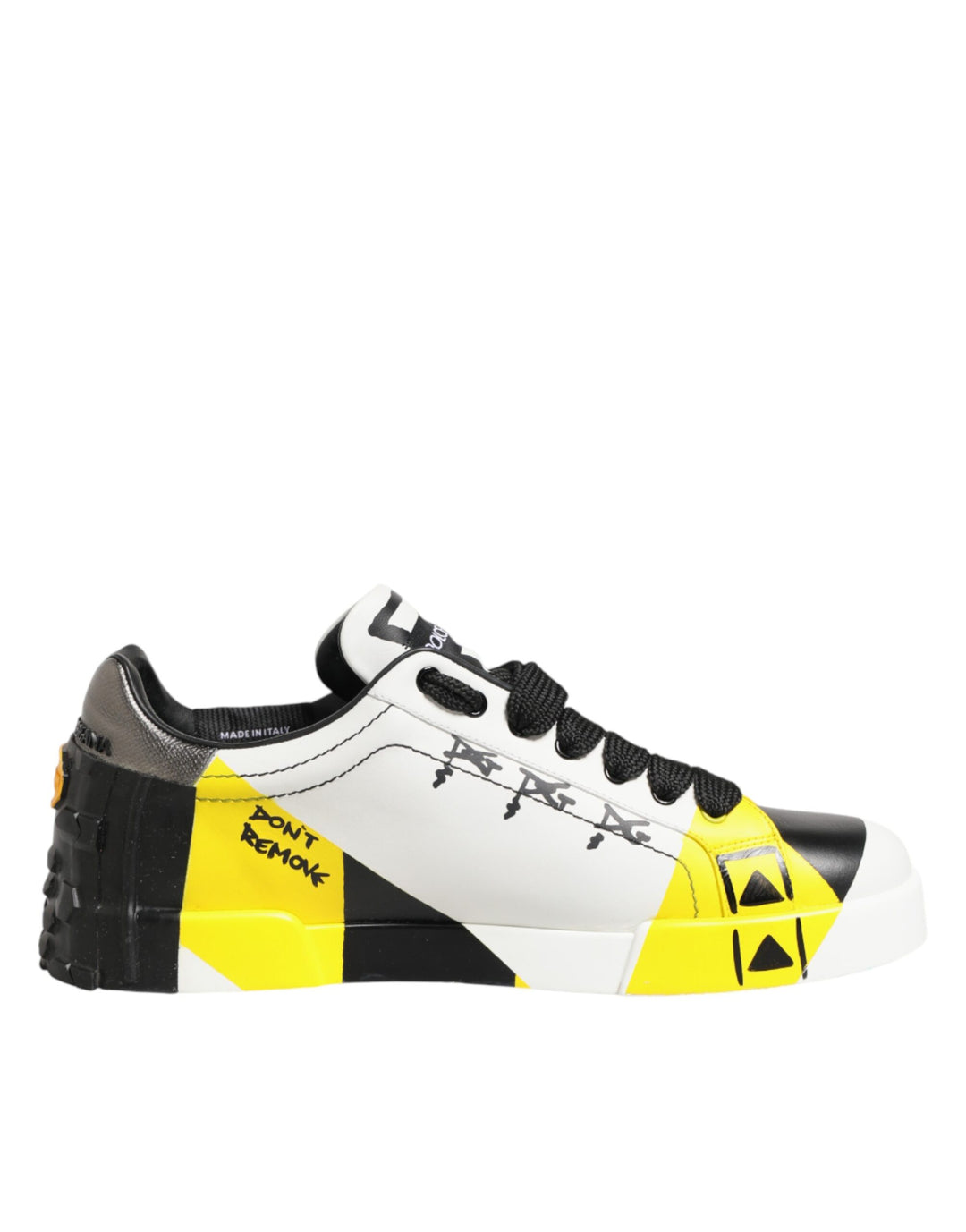 Dolce &amp; Gabbana Sample Sale Dolce &amp; Gabbana Multicolor Leather Graffiti Low Top Sneakers Shoes - | Designer outlet
