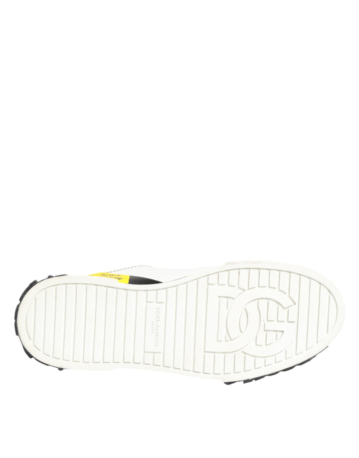 Dolce &amp; Gabbana Sample Sale Dolce &amp; Gabbana Multicolor Leather Graffiti Low Top Sneakers Shoes - | Designer outlet