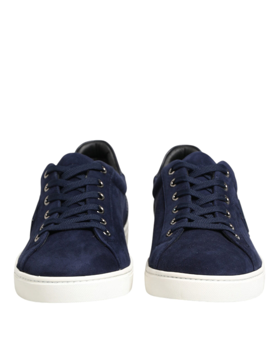 Dolce &amp; Gabbana Sample Sale Dolce &amp; Gabbana Blue Leather Suede Low Top Sneakers Shoes - | Designer outlet