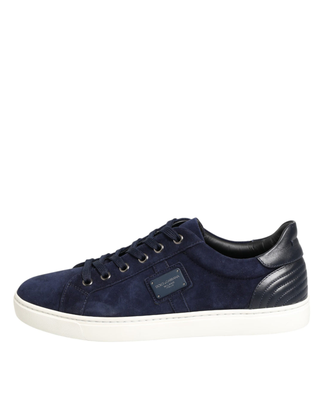 Dolce &amp; Gabbana Sample Sale Dolce &amp; Gabbana Blue Leather Suede Low Top Sneakers Shoes - | Designer outlet