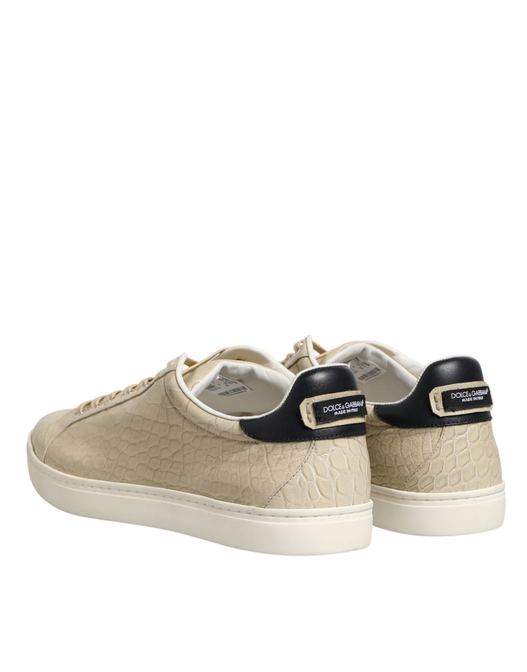 Dolce &amp; Gabbana Sample Sale Dolce &amp; Gabbana Beige London Low Top Leather Sneakers Shoes - | Designer outlet
