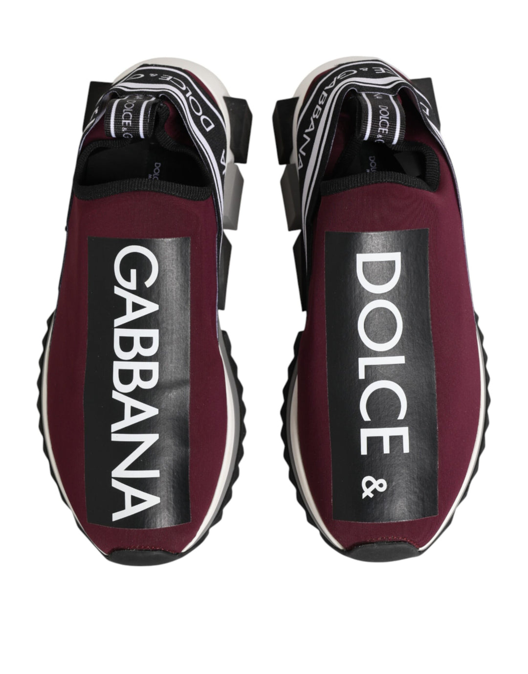 Dolce &amp; Gabbana Sample Sale Dolce &amp; Gabbana Maroon Slip On Sorrento Men Sneakers Shoes - | Designer outlet