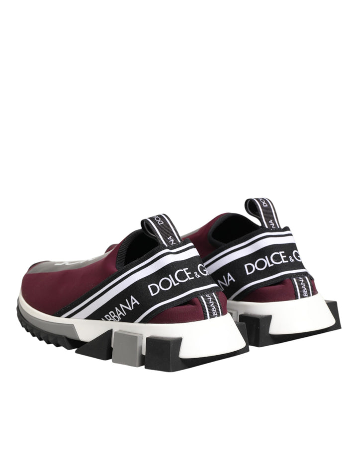 Dolce &amp; Gabbana Sample Sale Dolce &amp; Gabbana Maroon Slip On Sorrento Men Sneakers Shoes - | Designer outlet