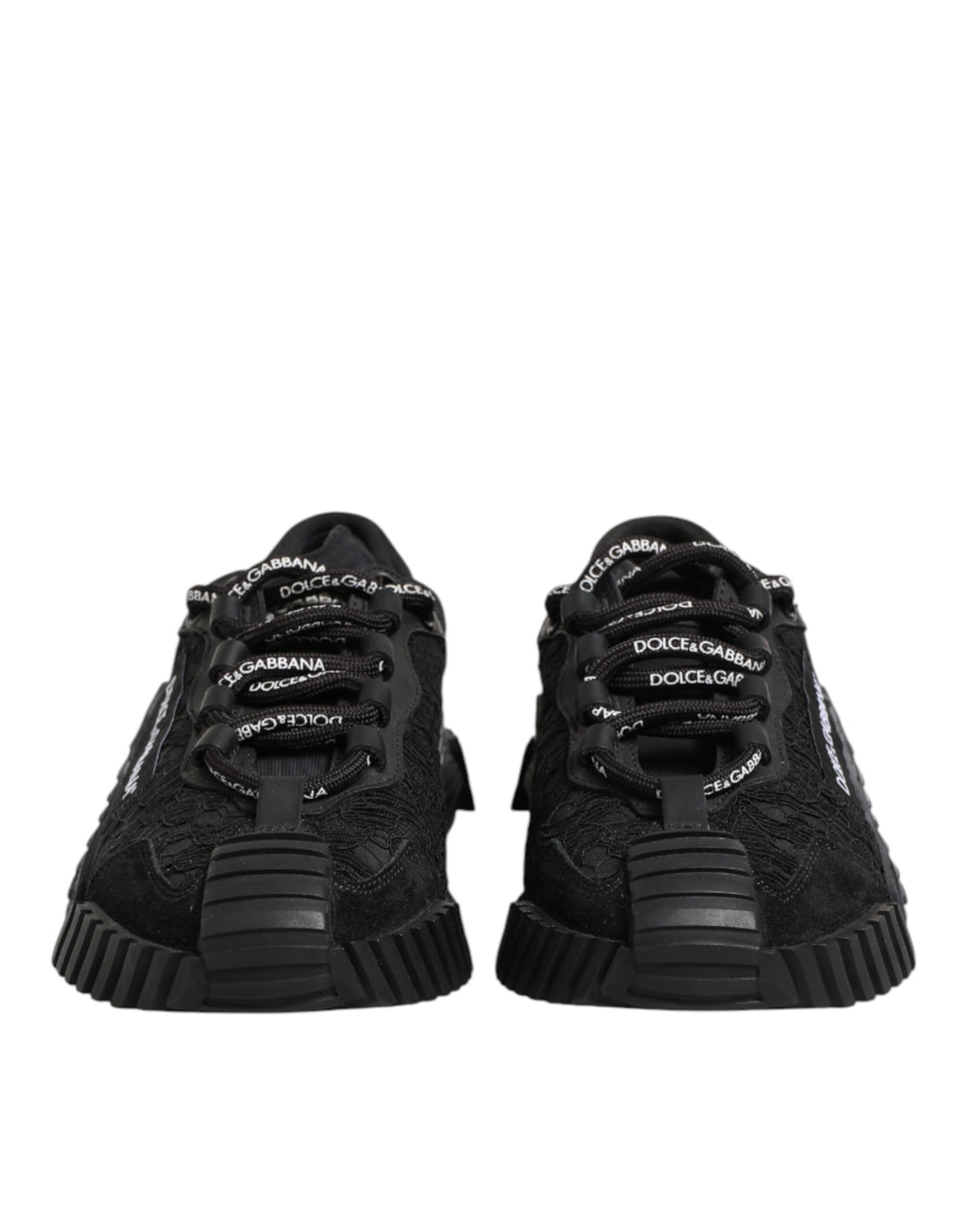 Dolce & Gabbana Black Logo Lace Low Top NS1 Sneakers Shoes