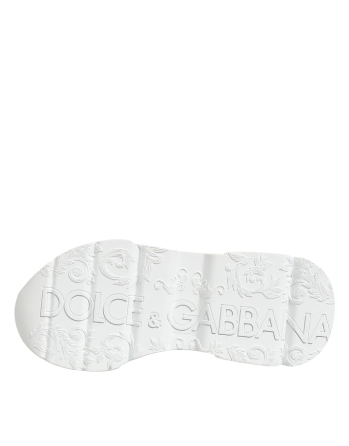 Dolce & Gabbana White Leather Daymaster Low Top Sneakers Shoes