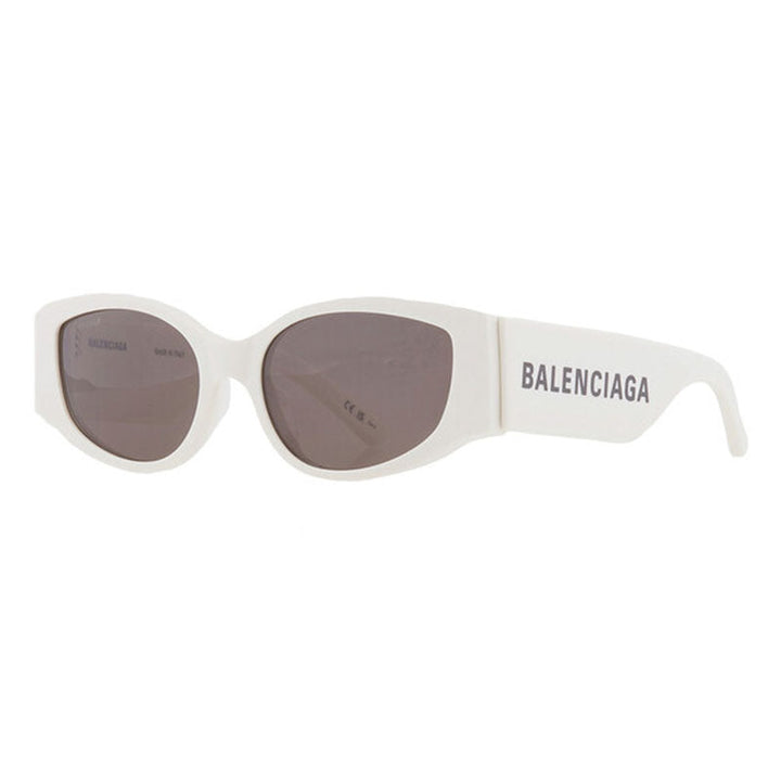 Balenciaga Cat Eye Full Rim, with a White frame and Grey lens.