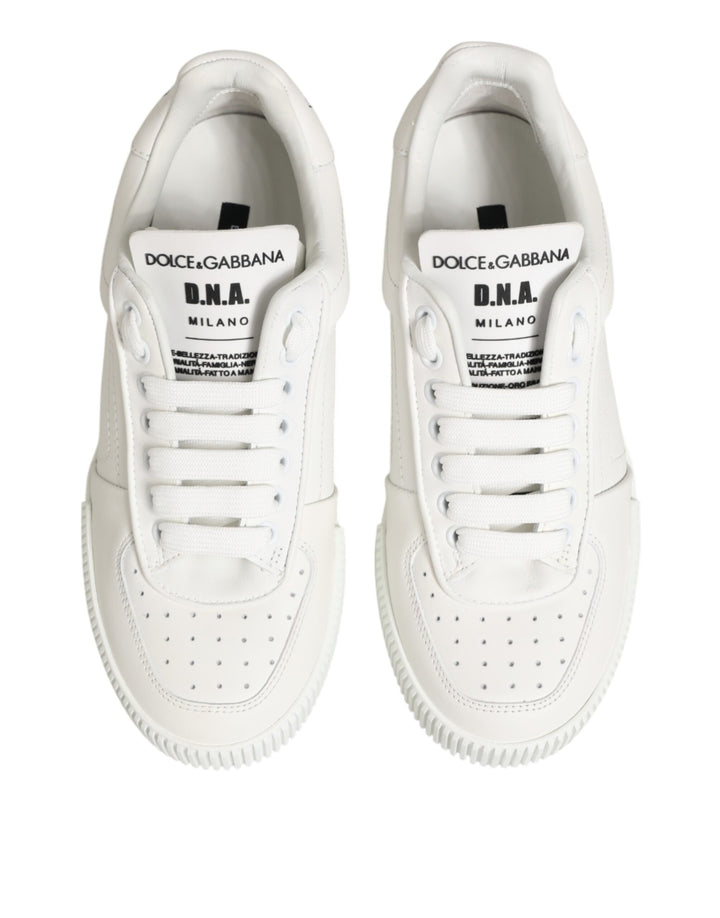 Dolce & Gabbana White Leather MIAMI Low Top Sneakers Shoes