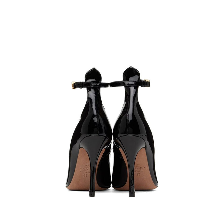 Valentino Garavani Black Leather High Heel Pumps
