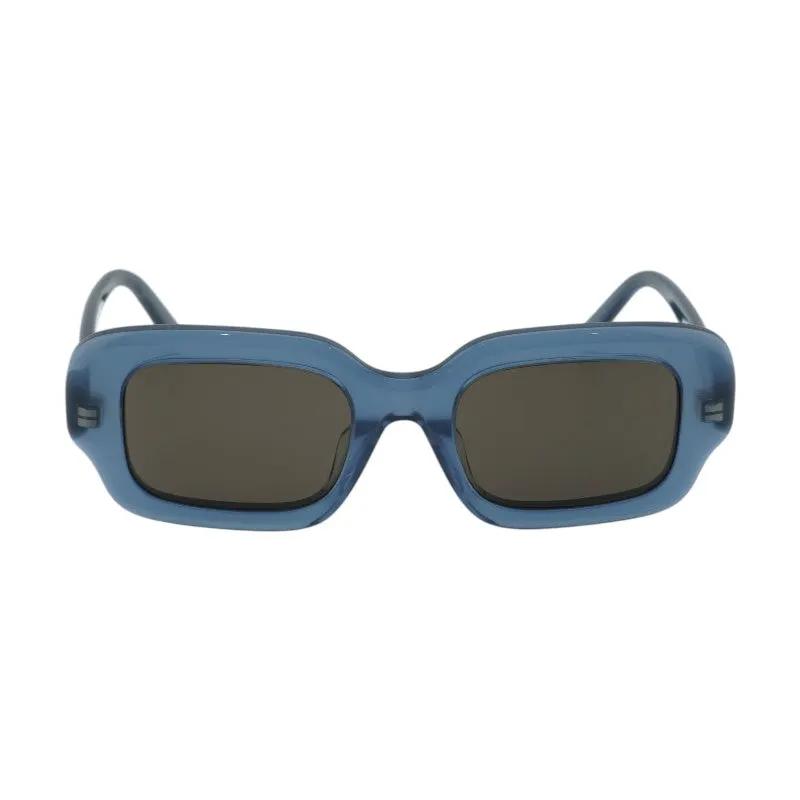 Loewe Sample Sale | Loewe Sunglasses Square Full Rim, Shiny Blue Frame And Brown Lens Lw40158F84E - Sunglasses | Designer outlet