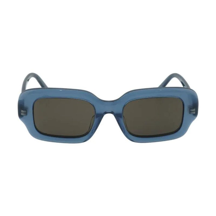 Loewe Sample Sale | Loewe Sunglasses Square Full Rim, Shiny Blue Frame And Brown Lens Lw40158F84E - Sunglasses | Designer outlet