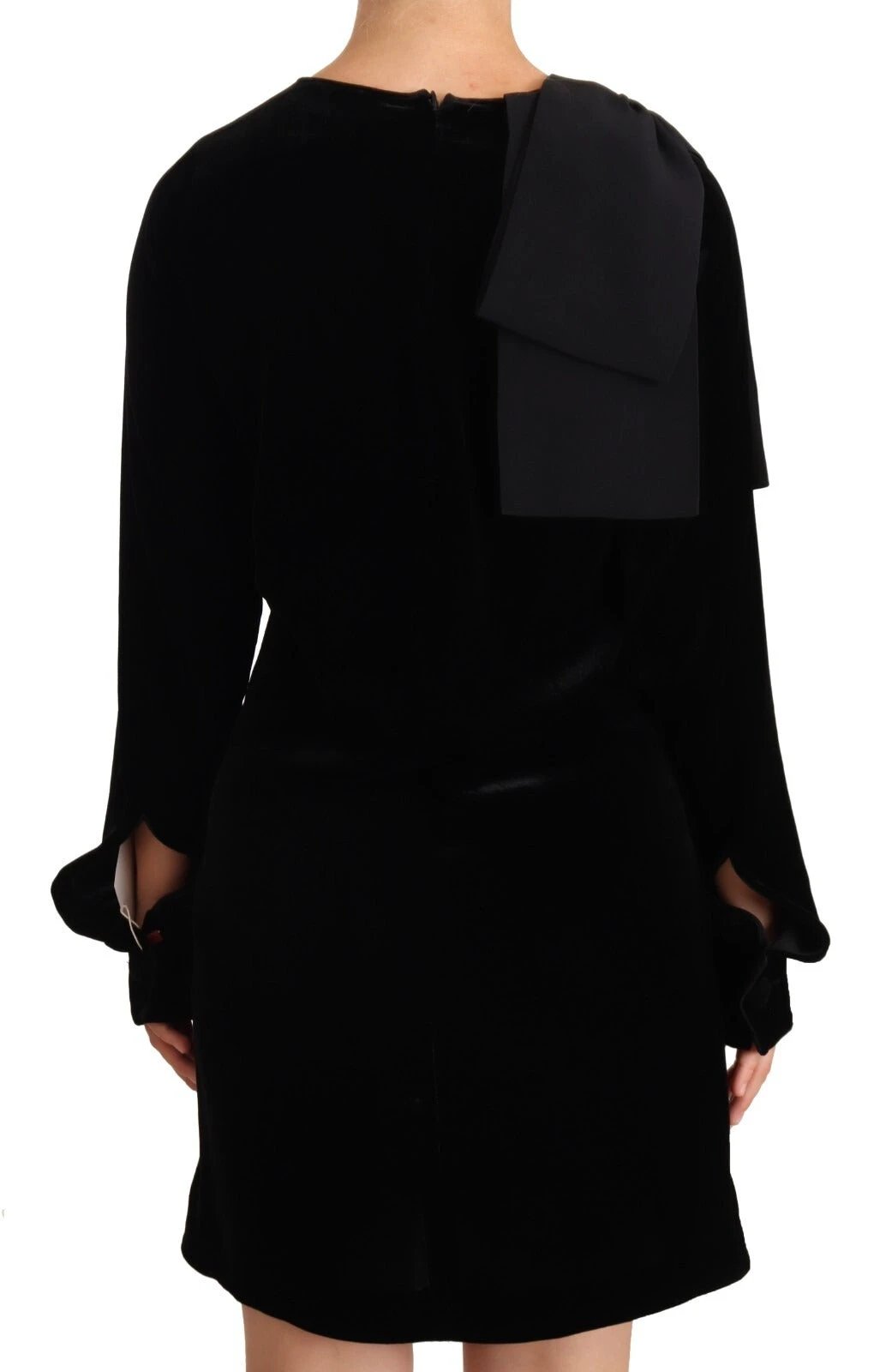 N.21 Sheath A-line Black Viscose Long Sleeves Round Neck Mini Dress by N.21 outlet now on sale