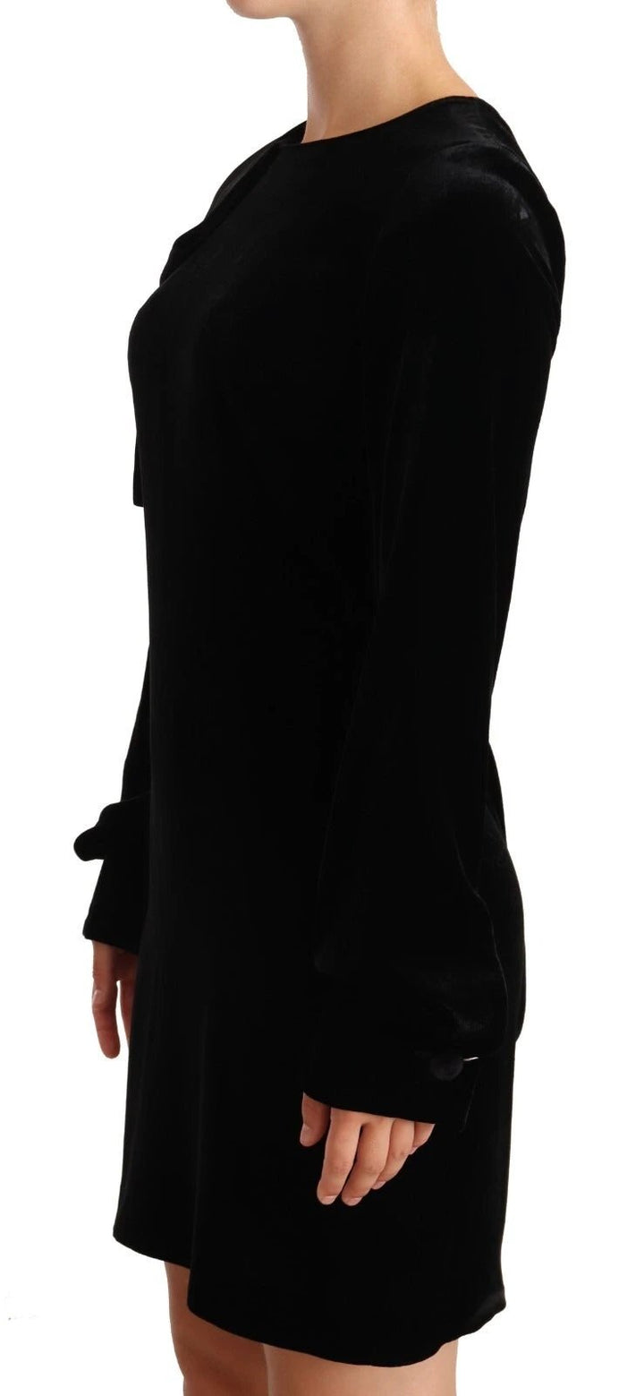 N.21 Sheath A-line Black Viscose Long Sleeves Round Neck Mini Dress by N.21 outlet now on sale
