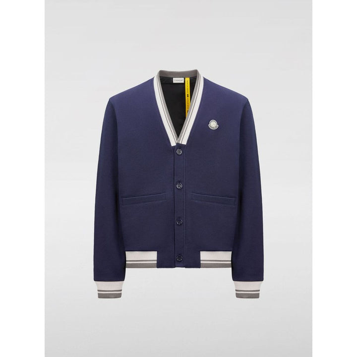 Moncler Blue Cotton Bomber