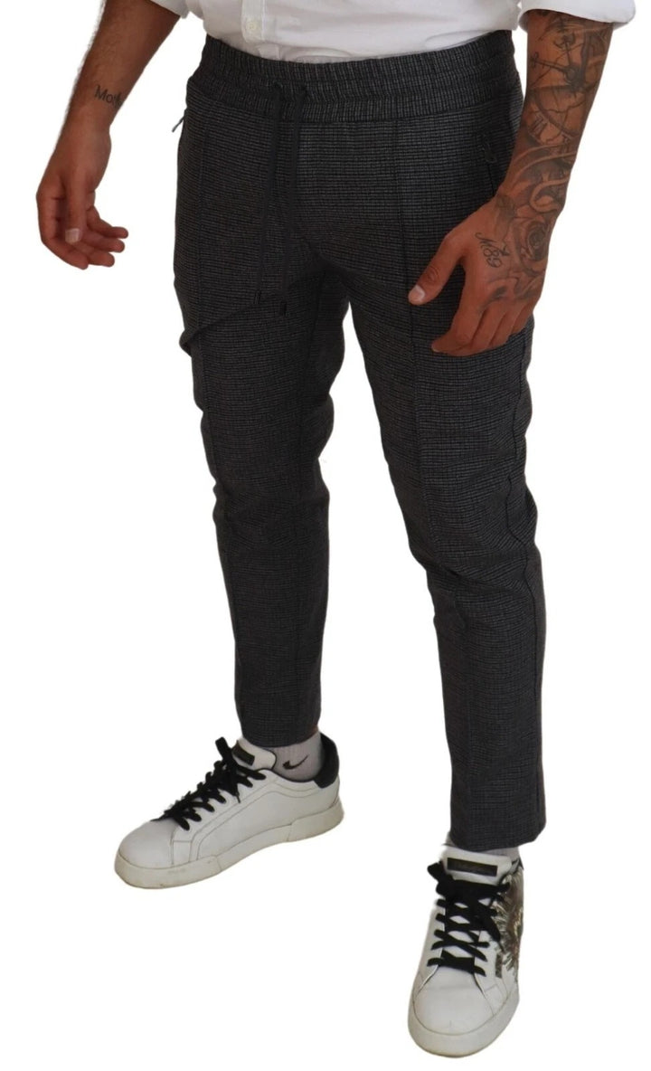 Dolce &amp; Gabbana Gray Striped Wool Skinny Trouser Pants by Dolce &amp; Gabbana outlet now on sale