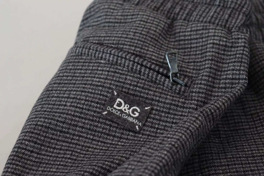 Dolce &amp; Gabbana Gray Striped Wool Skinny Trouser Pants by Dolce &amp; Gabbana outlet now on sale