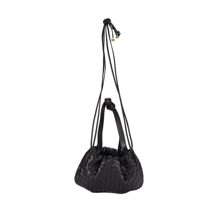 Bottega Veneta Black Lamb Leather Backet Bag