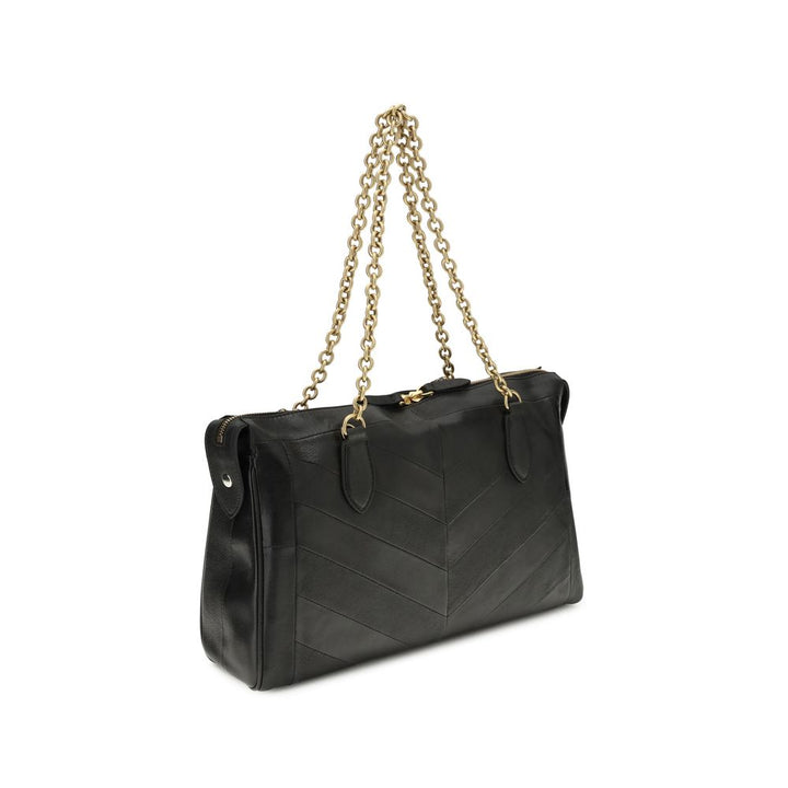 Valentino Garavani Black Lamb Leather Shoulder Bag
