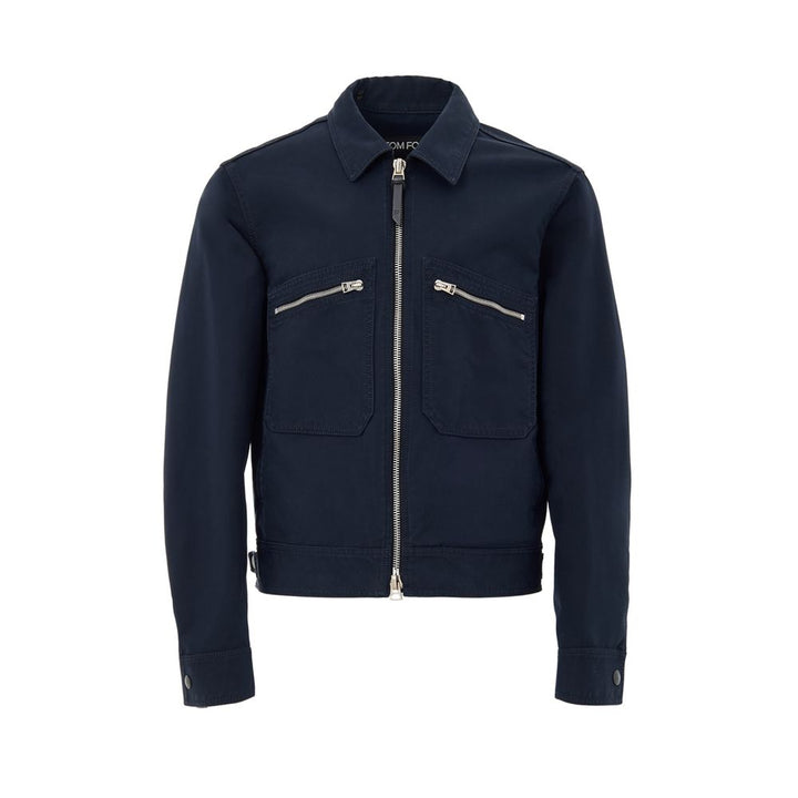 Tom Ford Blue Cotton Shell Jacket