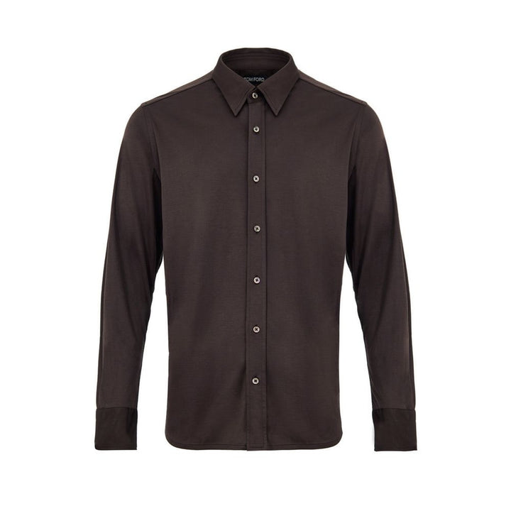 Tom Ford Brown Silk Shirt