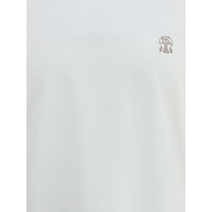 Brunello Cucinelli White Cotton T-Shirt