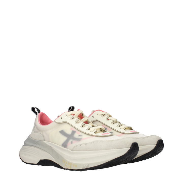 Premiata Beige Fabric Chunky Sneakers