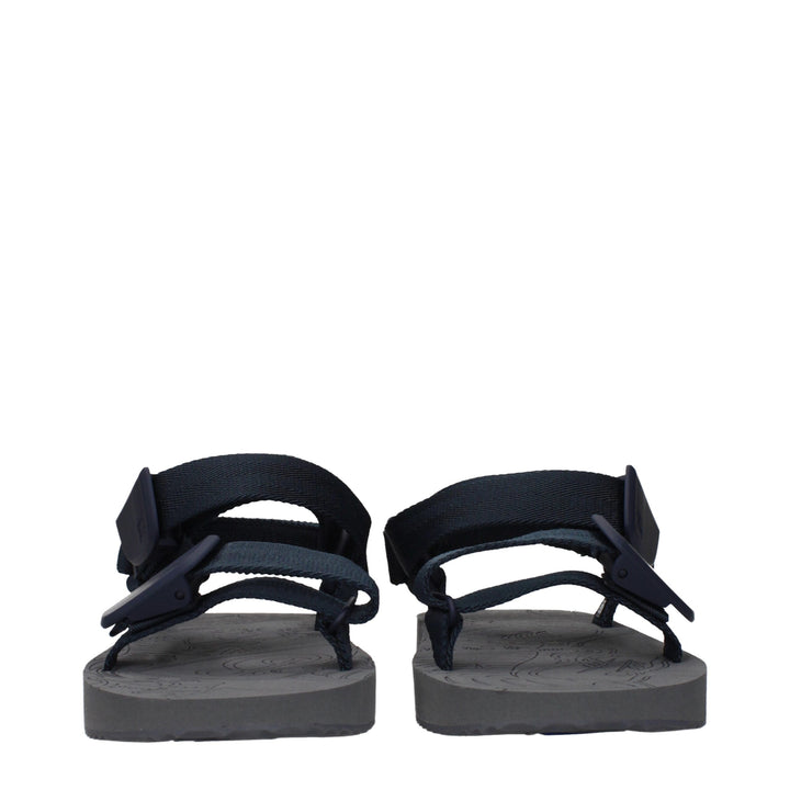 Burberry Blue Fabric Flat Sandals