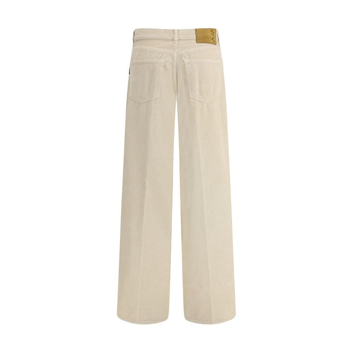 Haikure Beige Cotton Casual Pants